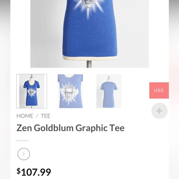 “ZEN GOLDBLUM” Jeff Goldblum Graphic Tee T-shirt Women’s Medium from ModCloth - Picture 11 of 11